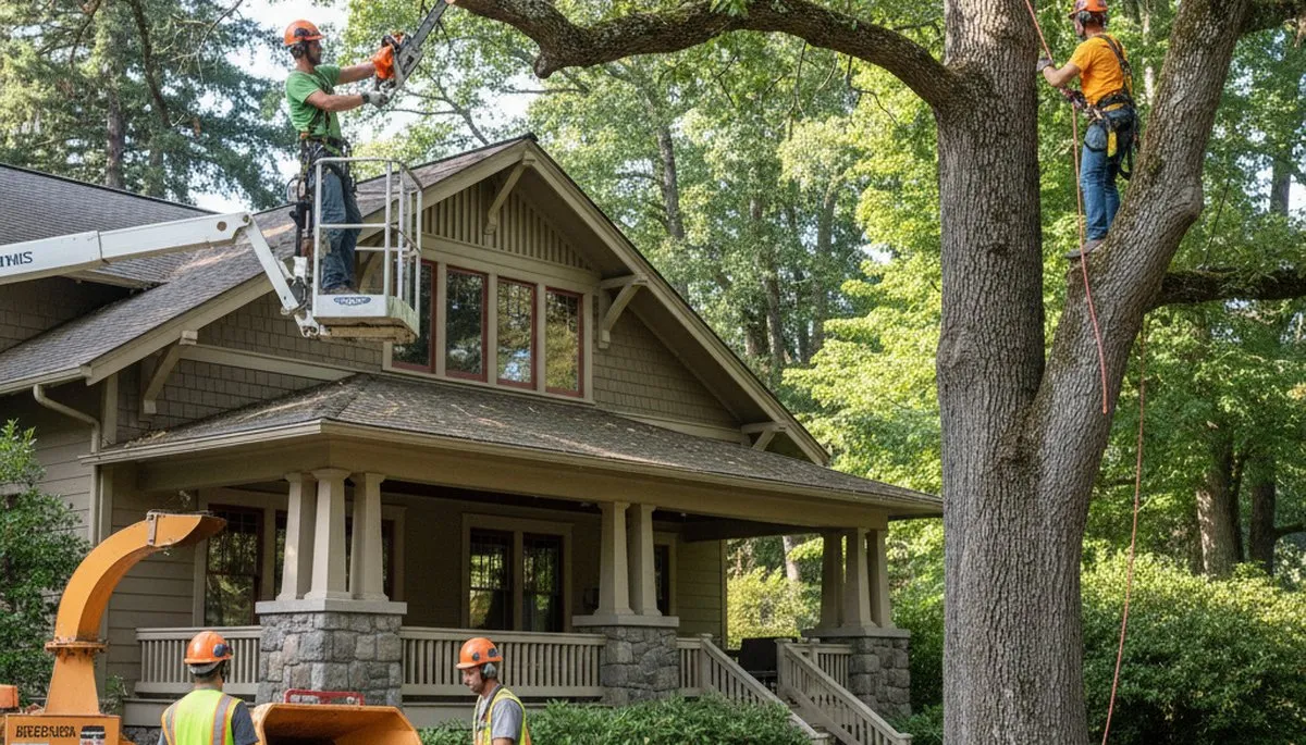 Tree service crew in Richmond, VA performing professional tree trimming and maintenance