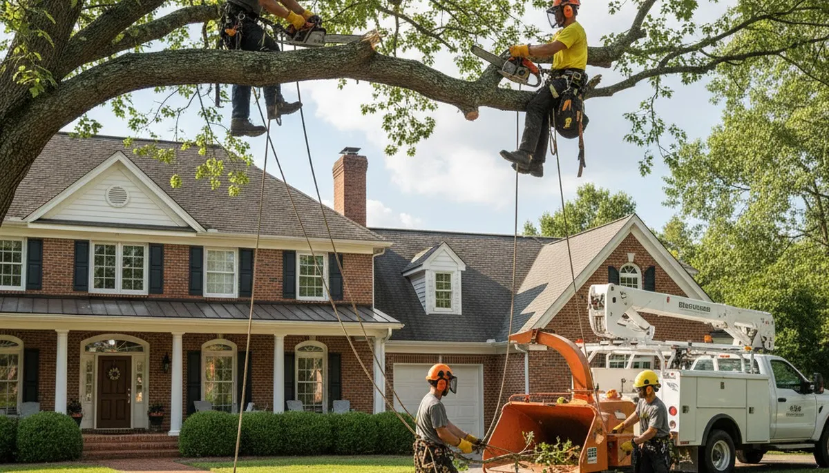 Tree service crew in Richmond, VA providing professional tree trimming and care