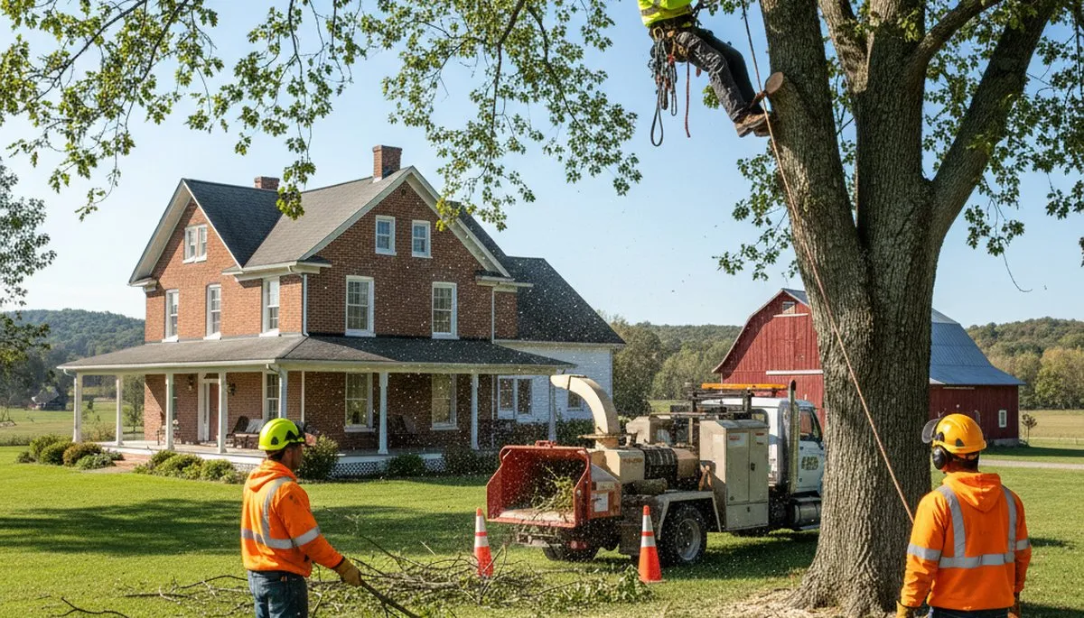 Tree service crew in Richmond, VA performing professional tree trimming and maintenance